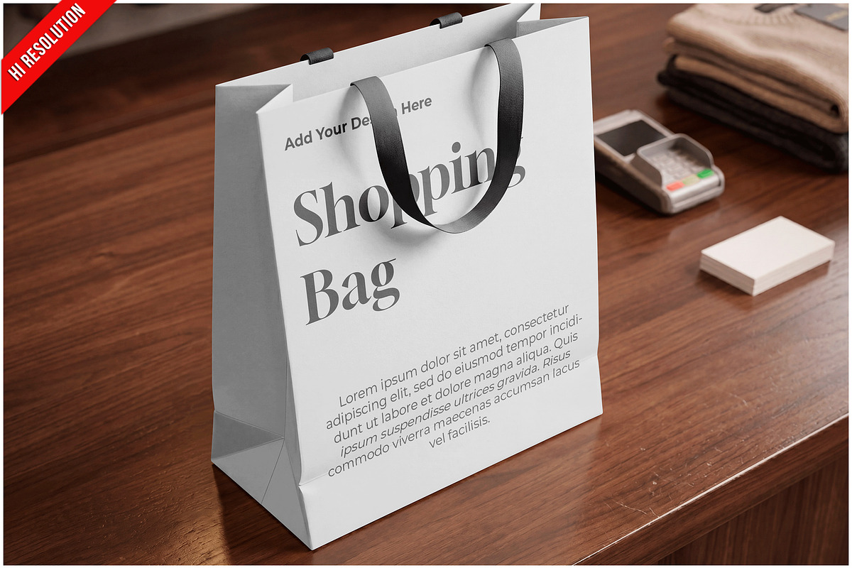 Elegant Paper Bag PSD, a Packaging Mockup by Bruno's Shop (Photo 1 of 3)