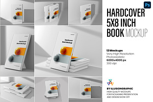 Hardcover 5x8 Inch Book Mockup