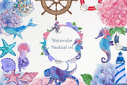 Watercolor nautical set, an Illustration by Pretty light (Thumbnail 1 of 7)