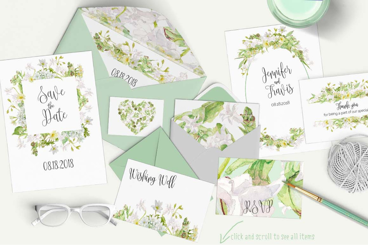 Pearly White-Design Pack, an Illustration by watercolorwild.graphics (Photo 4 of 8)