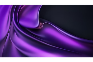 Elegant Purple Fabric Flowing, an Illustration by BazziBa♥