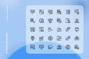 Ai Voice Generator Icon Set, an Outline Icon by Nathaya Studio (Thumbnail 2 of 2)