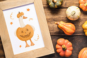 Watercolor Halloween Goose Clipart, an Animal Illustration by ArtGiftsStudio (Thumbnail 5 of 5)