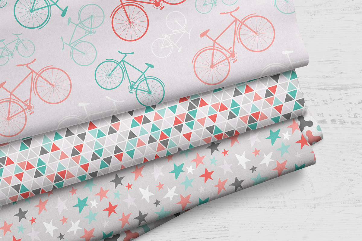 Set of 4 seamless patterns preview 3