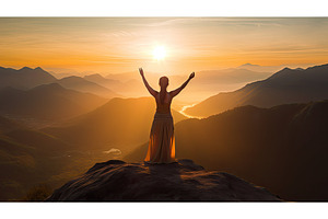yoga healing light ai generated, a Background Photo by pikepicture