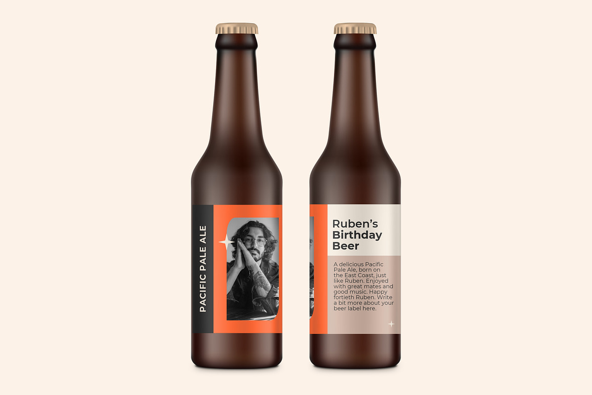 Ruben Bottle Label Template, an Invitation Template by Mountain Folk Creative (Photo 1 of 5)