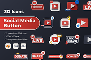 Social Media 3D Buttons, a 3D by Laimmilka (Thumbnail 1 of 4)