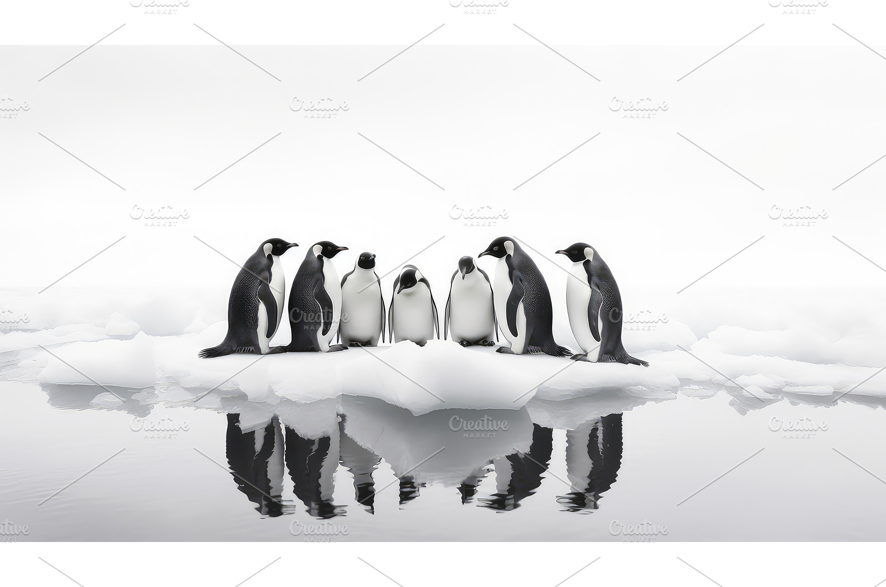 polar antarctica ice background ai, an Animal Photo by pikepicture