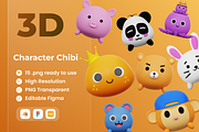 Character Chibi 3D Illustration, a Characters & Person 3D Model by Vektora Studio (Thumbnail 1 of 2)