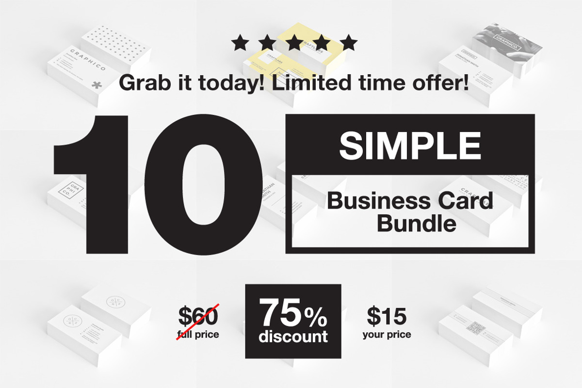 Simple Business Card Bundle - 9, a Business Card Template by ND Design (Photo 1 of 11)