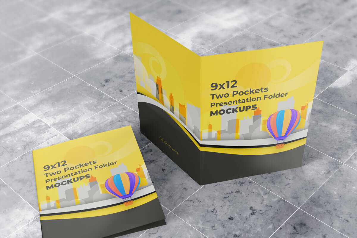 912 Two Pocket Folder Mockups, a Books & Magazine Mockup by Vectogravic Design (Photo 2 of 5)