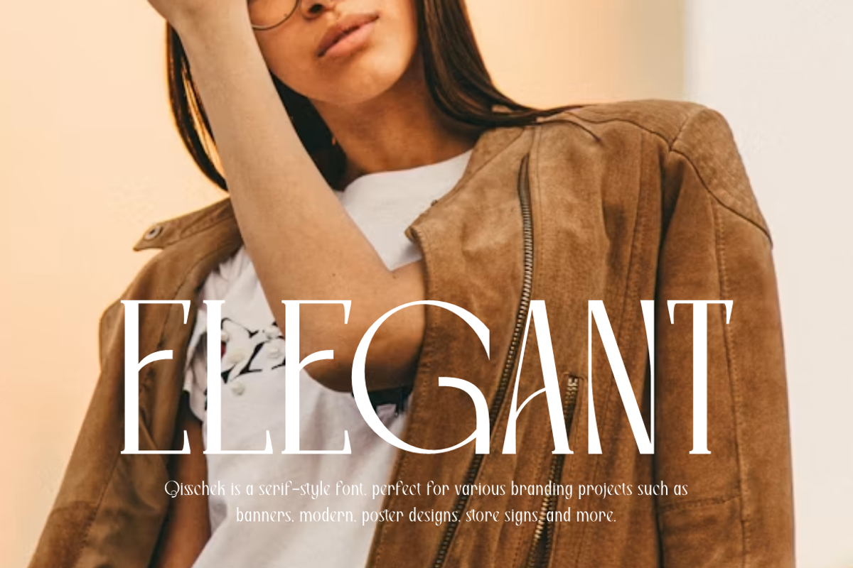Qisschek - Modern Serif Font, a Serif Font by Iqsiart Studio (Photo 2 of 12)