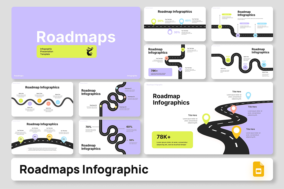 Roadmap Infographic Google Slides, a Presentation Template by Premast (Photo 1 of 4)