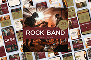 ROCK BAND INSTAGRAM POSTS TEMPLATES, a Social Media Template by Daring Digies (Thumbnail 2 of 10)