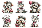 Whimsical Birthday Animals Clipart, an Illustration by Dream Creation (Thumbnail 3 of 6)