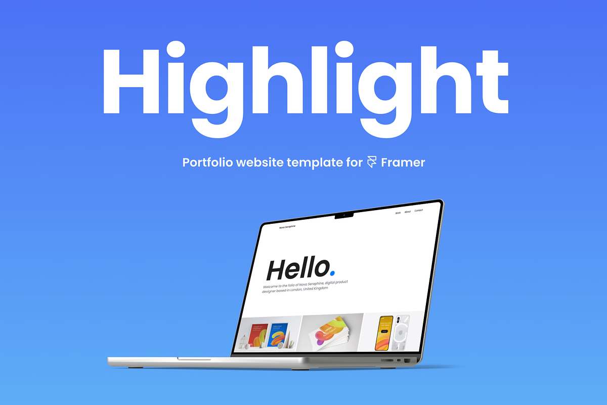 Highlight Framer Portfolio Website, a Landing Page Template by Craig Barber (Photo 1 of 4)