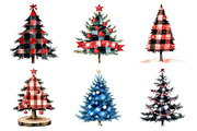 Buffalo Plaid Christmas Tree Clipart, an Illustration by Daily.Designs (Thumbnail 3 of 5)