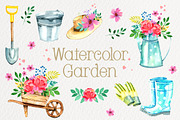Watercolor Garden. Illustrations set, a Seasonal Illustration by iri-illustration (Thumbnail 1 of 8)