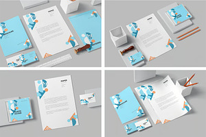 Stationery Mock Ups, an Advertising Mockup by megostudi0