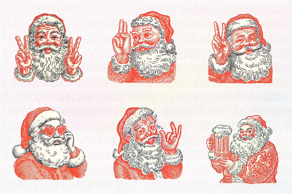 Hand-Drawn Santa Christmas Png, an Illustration by CreationArt (Photo 5 of 5)