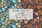 Summer Elegant Floral Pattern, a Pattern Graphic by StudioGlouna (Thumbnail 1 of 7)