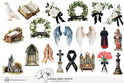 105 Christian funeral clip art, a Person Illustration by Poppy Lane Studio (Thumbnail 6 of 10)