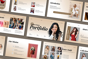 Modern Fashion Designer Portfolio, a Presentation Template by Mighty-Slide