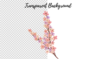 Morning Floral Elements Clipart