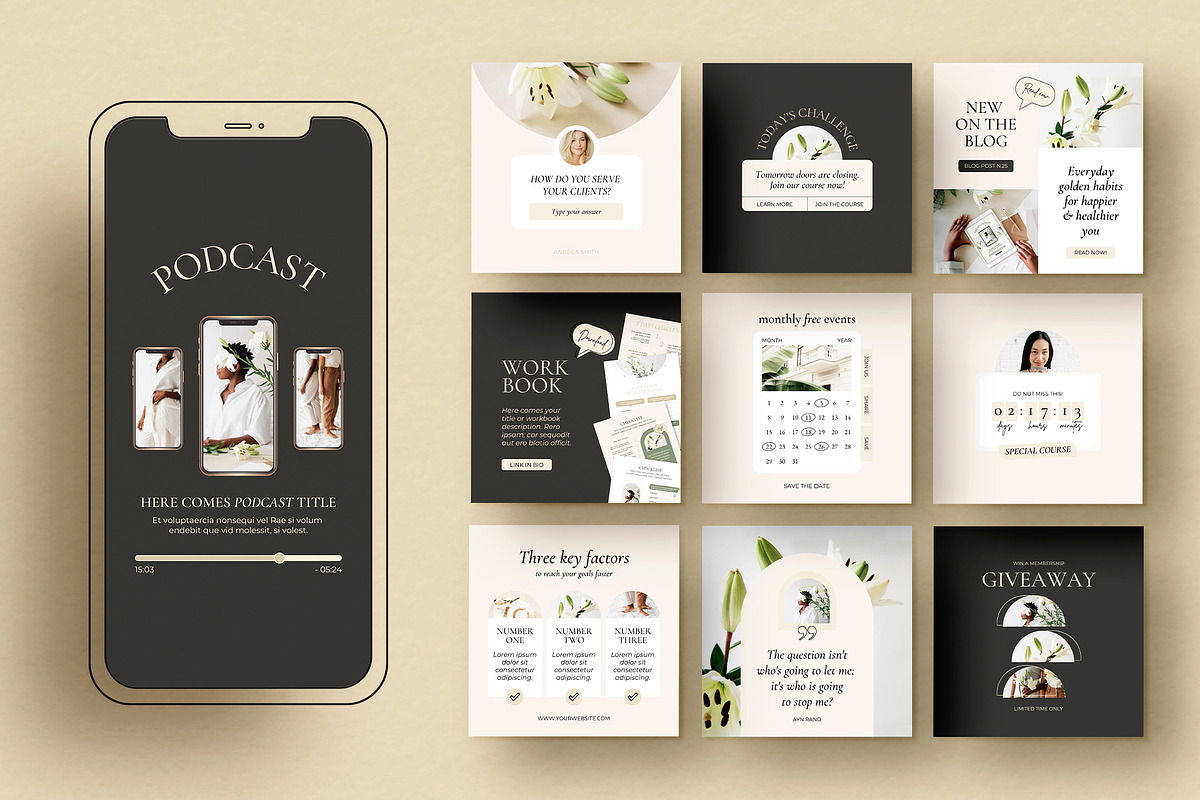 Instagram Course Creator / Mona, a Social Media Template by Mirazz (Photo 27 of 27)