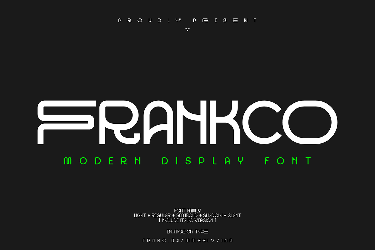 Frankco, a Font by inumocca_type (Photo 1 of 16)