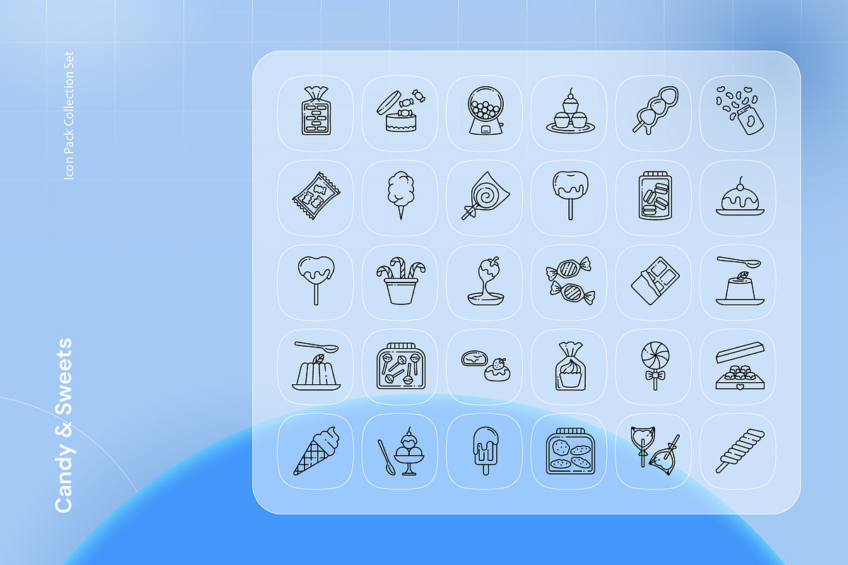Candy & Sweets Icon, an Outline Icon by Nathaya Studio (Photo 2 of 2)