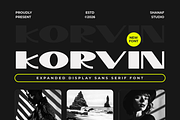 Korvin Expanded Display Sans Font, a Sans Serif Font by PutraCetol Studio (Thumbnail 1 of 5)