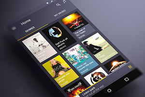 Android Music App Material Design UI