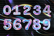 HOLOGRAPHIC BALLOONS LETTER set, an Object Graphic by STUDIO CHOTI (Thumbnail 3 of 5)