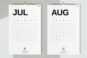 Wall Calendar 2021 Template