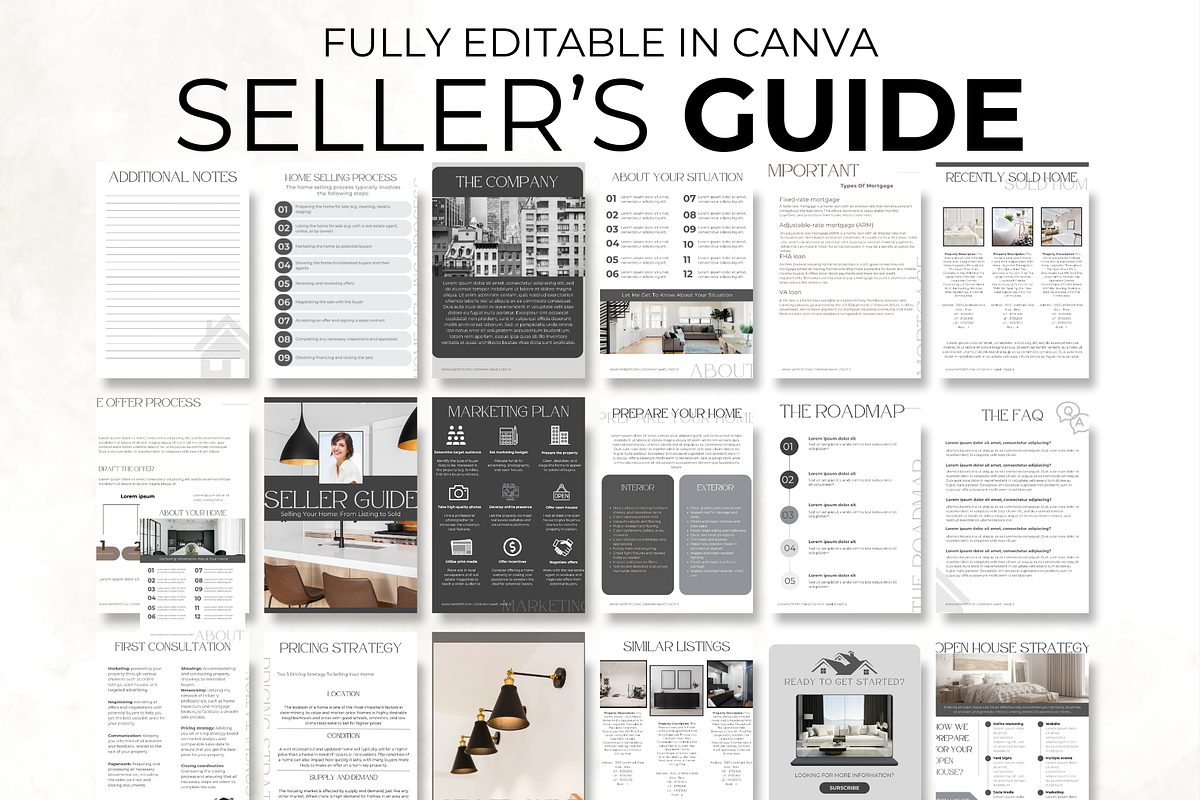 Editable Seller Guide Canva Template, a Marketing Template by Digital By Nikoleta (Photo 1 of 11)