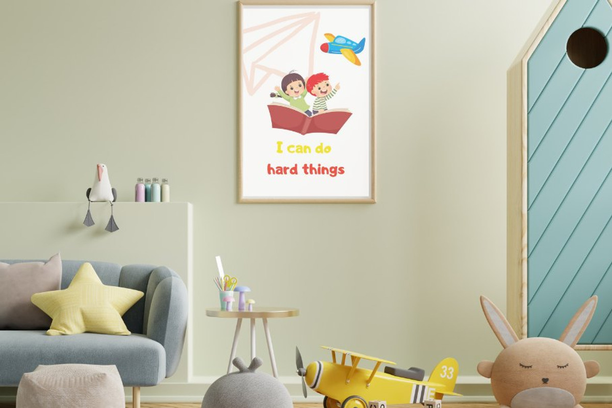 I can do hard thing Nurserywall art, a Poster Template by One Zer (Photo 1 of 2)