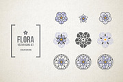 Stained Glass Flowers. Vector icons., an Outline Icon by Elena Paletskaya (Thumbnail 1 of 2)