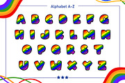 Rainbow Pride Color fonts, a Font by Fox7 By Rattana (Thumbnail 4 of 8)