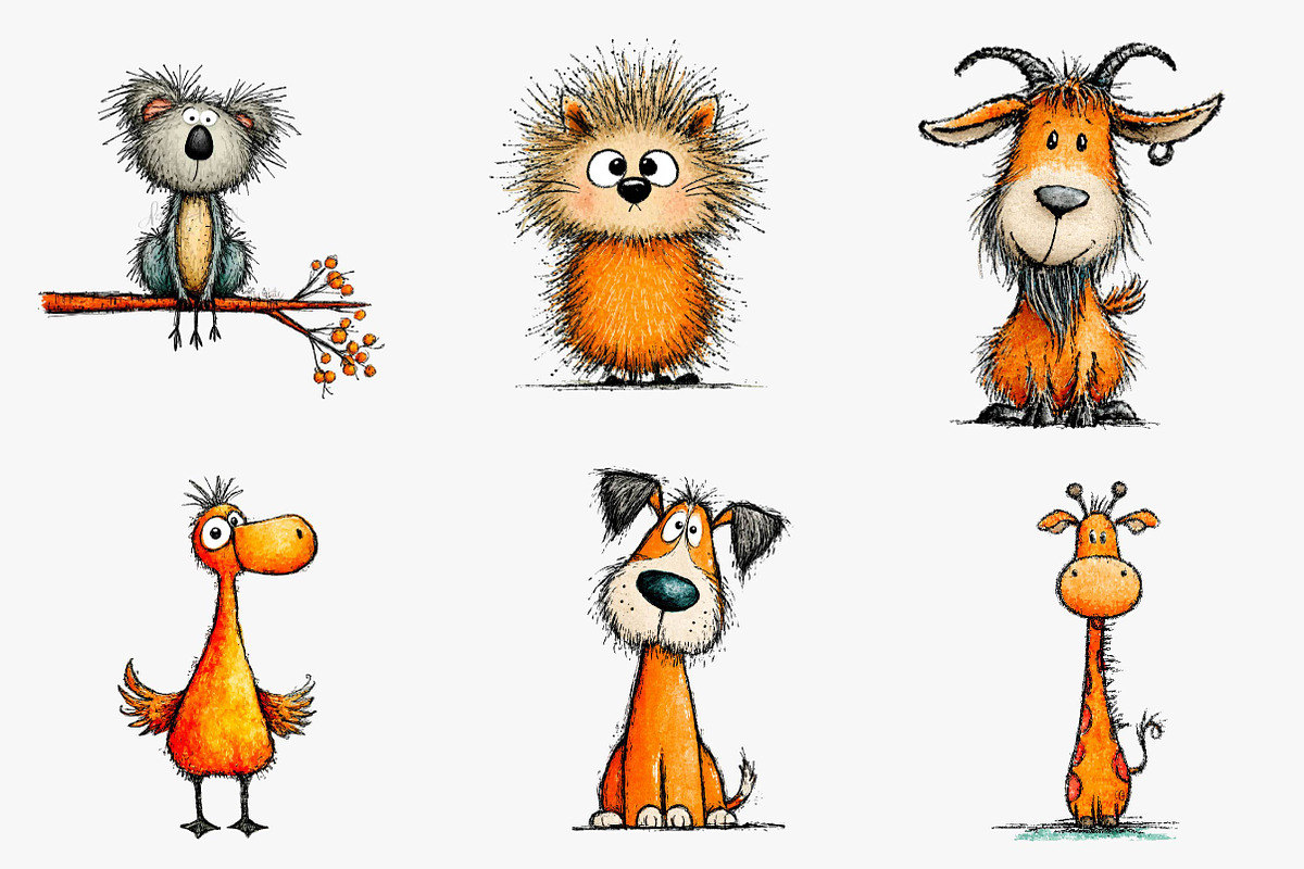 Animals Minimalist Cartoon Clipart, an Illustration by CreationArt (Photo 4 of 5)