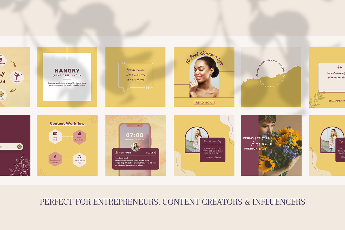 60 Instagram Post & Stories - CANVA, a Social Media Template by ...