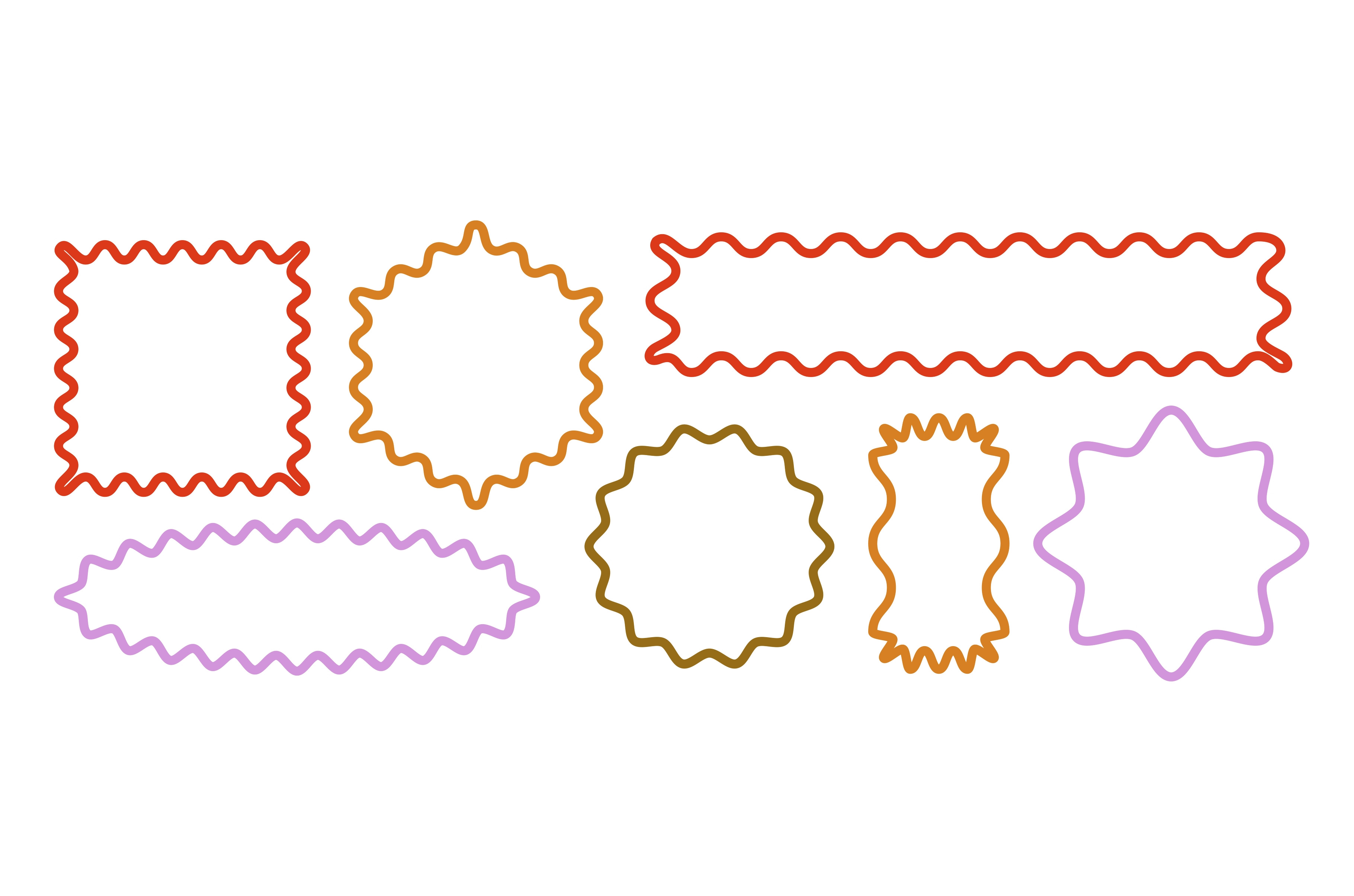 Wavy scalloped decorative frame, a Texture Illustration by art PVP - market