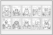 Forest Animals Coloring Pages, an Animal Illustration by Lamia Emad (Thumbnail 3 of 5)