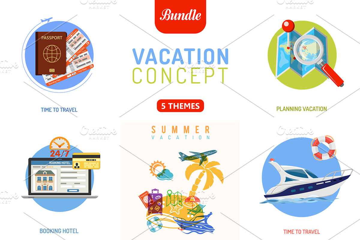 Vacation and Tourism Concepts, an Outline Icon by TAlex (Photo 1 of 6)