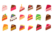 Isometric Cake Set, Slice Diagrams, a Food Illustration by Ilia Design (Thumbnail 6 of 10)