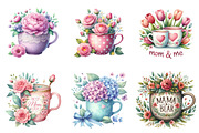 Mother's Day Floral Mug Png, an Illustration by DreamArtGraphic (Thumbnail 4 of 4)