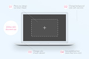 MacBook™ Mockup on Black Canvas, a Mac Mockup by eppearance (Thumbnail 4 of 5)