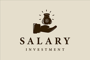 hand of business man and money bag, a Branding & Logo Template by zyxroun shop