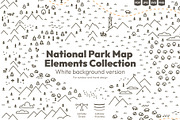 Mountain Map Vector Set, a Transportation Illustration by Ilia Design (Thumbnail 1 of 7)