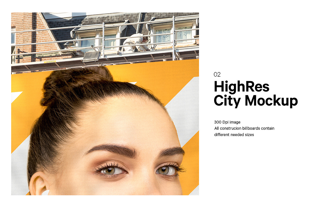 4x Billboard Construction Mockups, an Advertising Mockup by HAZARD MOCKUPS (Photo 2 of 13)